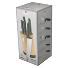 Berlinger Haus Matte Green Collection 6 részes rozsdamentes acél késkészlet bambusz késtartó állvánnyal