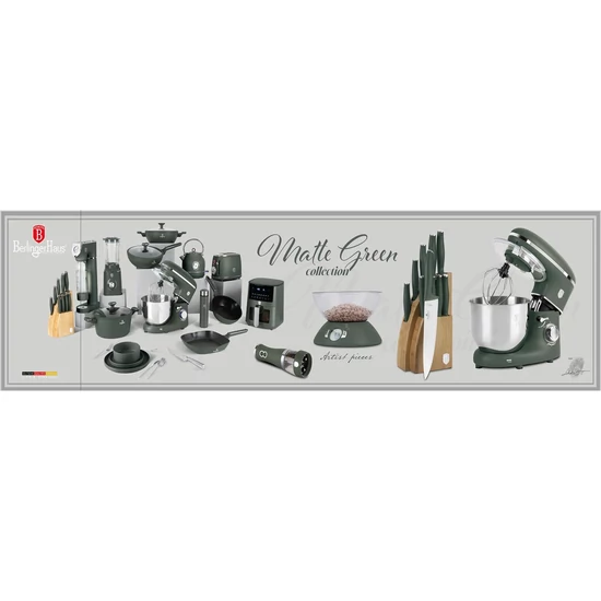 BERLINGER HAUS BH/9708 Matte Green Collection Konyhai Robotgép 1300W 6L BERLINGER HAUS BH/9708 Matte Green Collection Konyhai Robotgép 1300W 6L