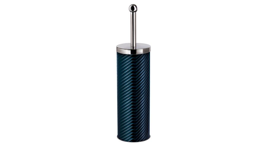 Berlinger Haus Metallic Aquamarine Line WC kefe tartóval metál külső bevonattal, sötétkék Berlinger Haus Metallic Aquamarine Line WC kefe tartóval metál külső bevonattal, sötétkék