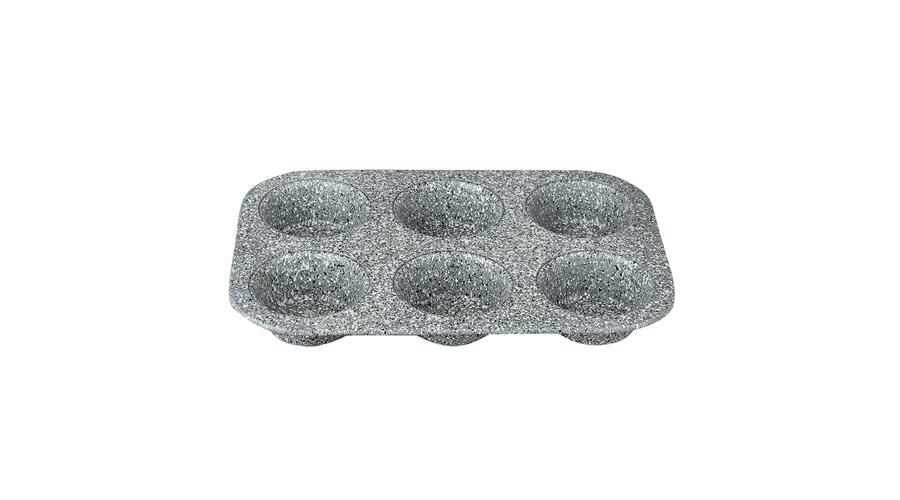 Berlinger Haus Stone Touch Line 6 lyukú muffin sütőforma kő hatású márvány bevonattal, szürke Berlinger Haus Stone Touch Line 6 lyukú muffin sütőforma kő hatású márvány bevonattal, szürke