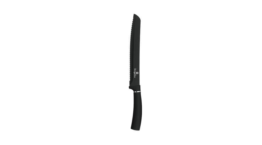 Rozsdamentes acél kenyérvágó kés gyémánt bevonattal, 20 cm, fekete/ezüst Rozsdamentes acél kenyérvágó kés gyémánt bevonattal, 20 cm, fekete/ezüst