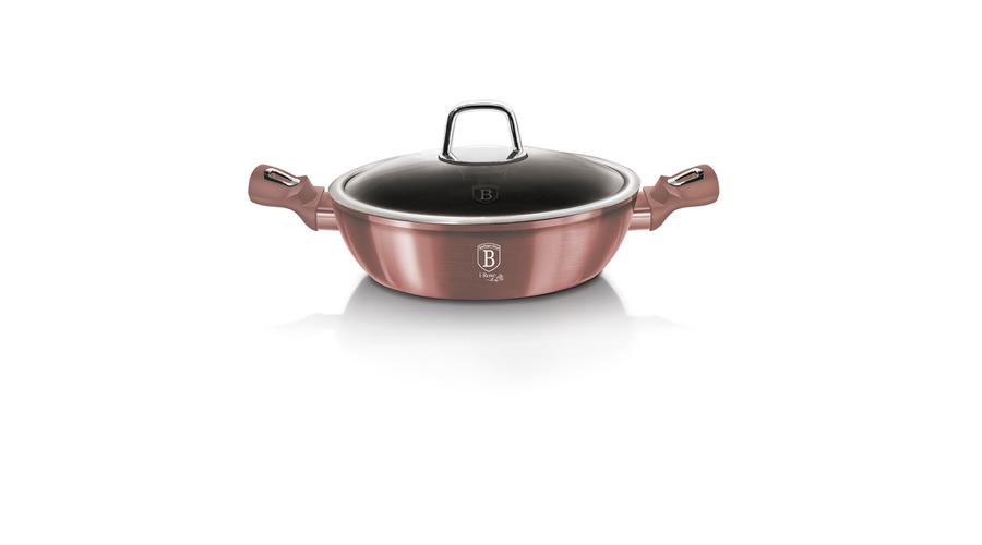 Berlinger Haus I-Rose Collection lábas titán bevonattal, fedővel, 28 cm, 3.8 L, pink metál Berlinger Haus I-Rose Collection lábas titán bevonattal, fedővel, 28 cm, 3.8 L, pink metál